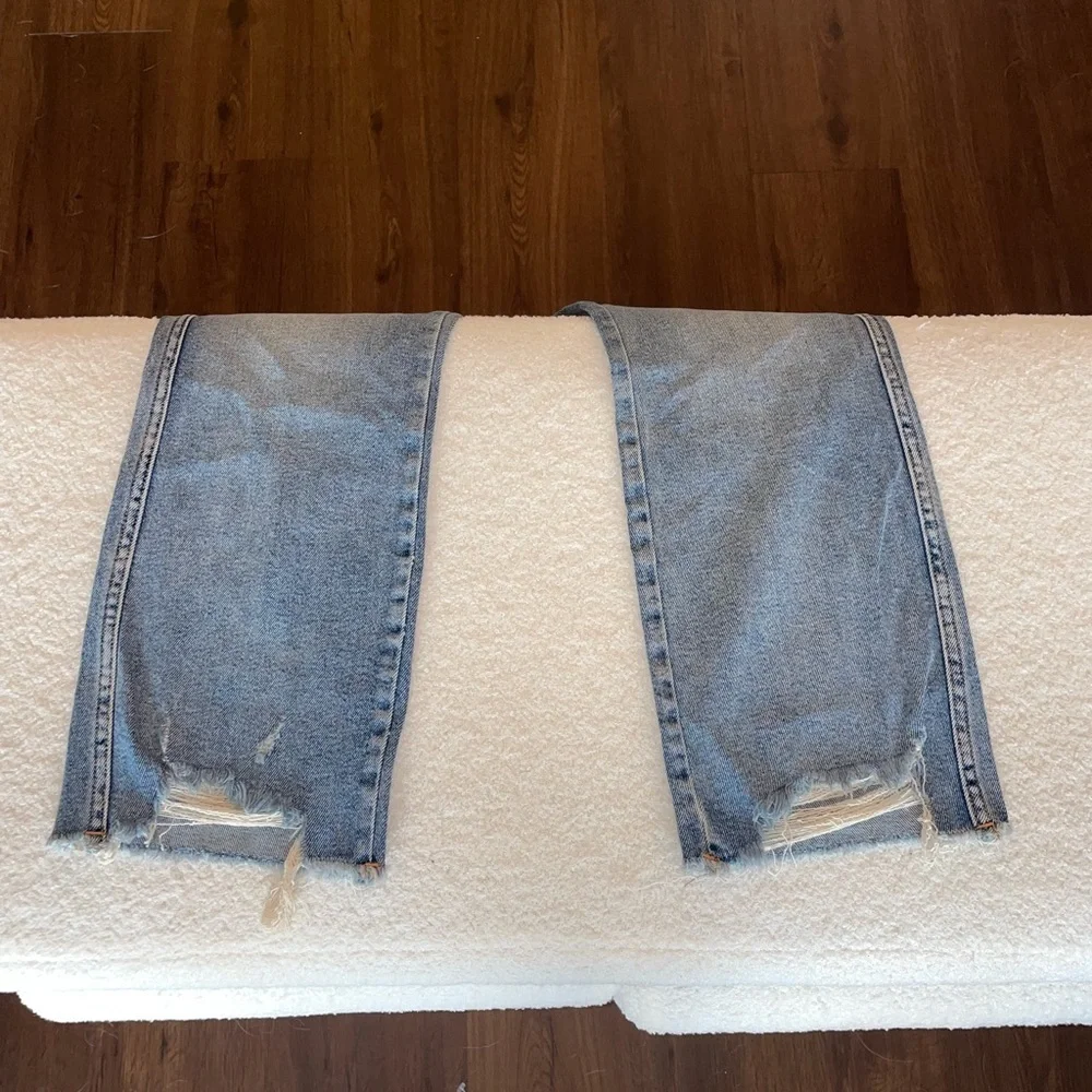 NWT GOOD AMERICAN Womens Super High Rise Good Curve Straight Leg Jeans - Size 14 - Picture 4 of 9